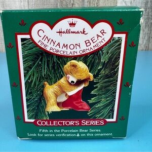 Hallmark Keepsake Ornament Porcelain Bear Series Cinnamon Bear 1987